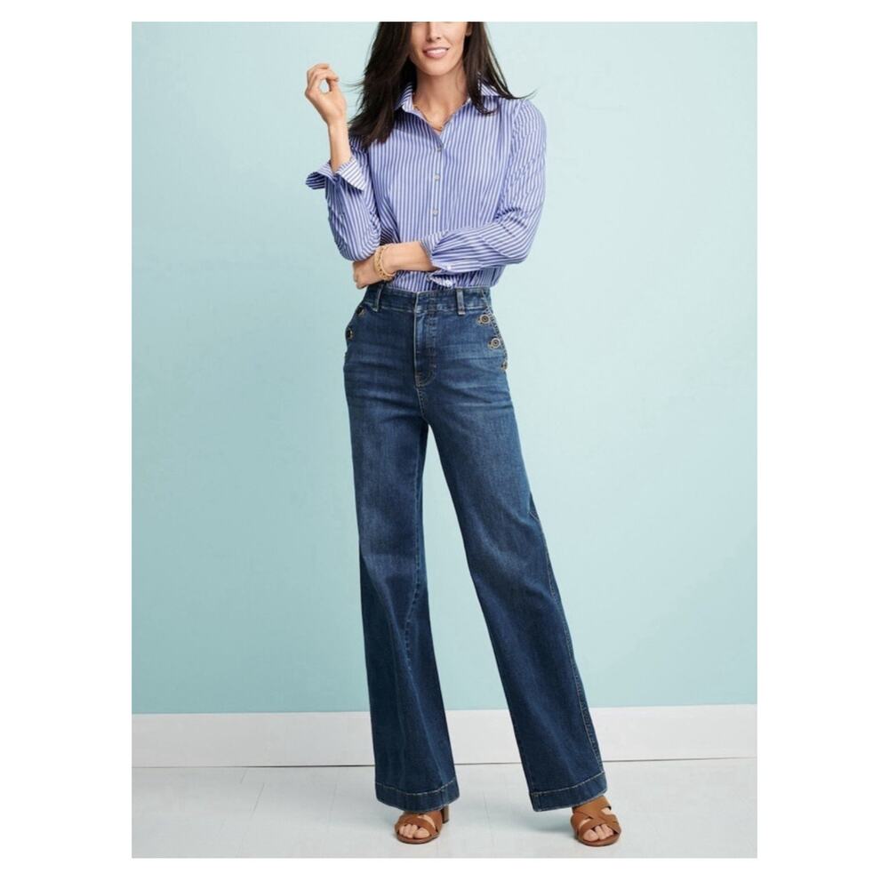 Talbots Wide Leg Sailor Jeans